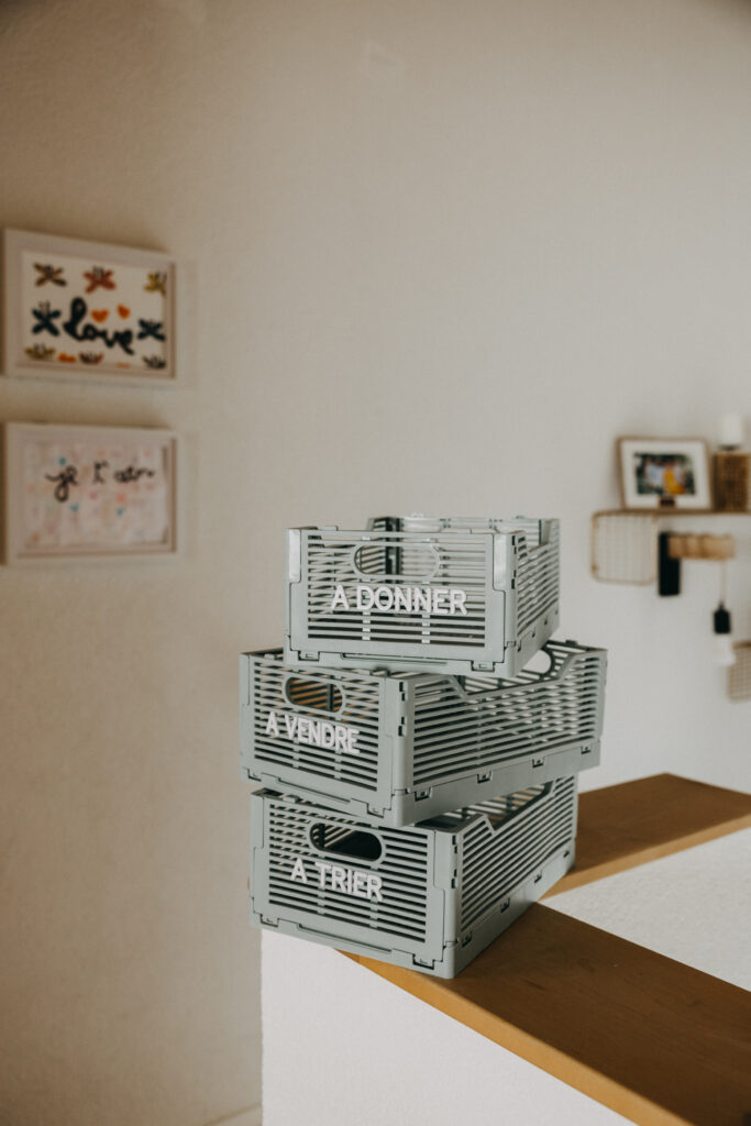 caisses de tri pour le désencombrement